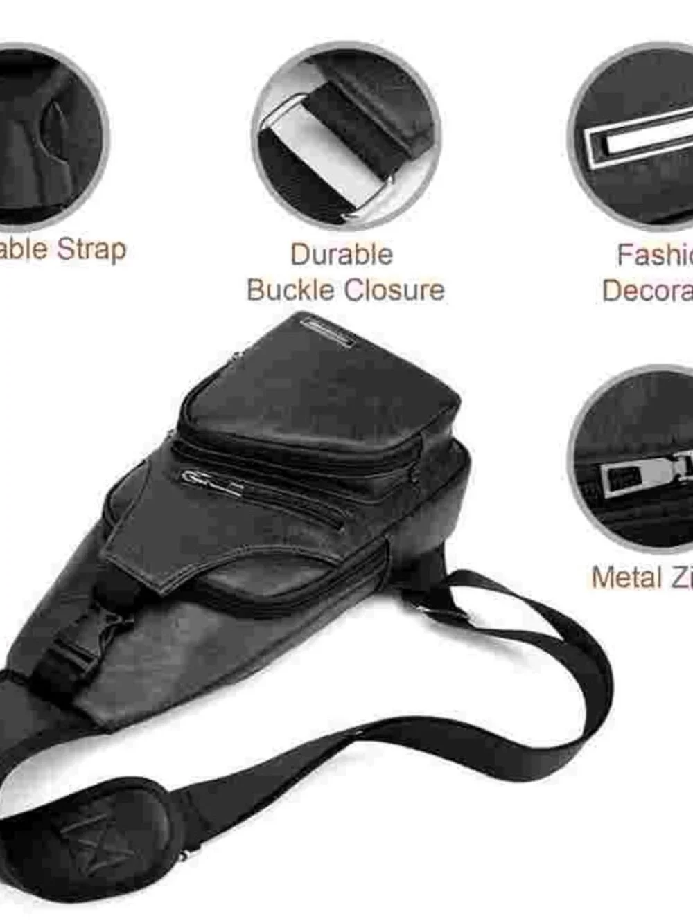 2-Piece Men's Casual Shoulder Bag Set Crossbody Messenger Satchel Multi Pocket
